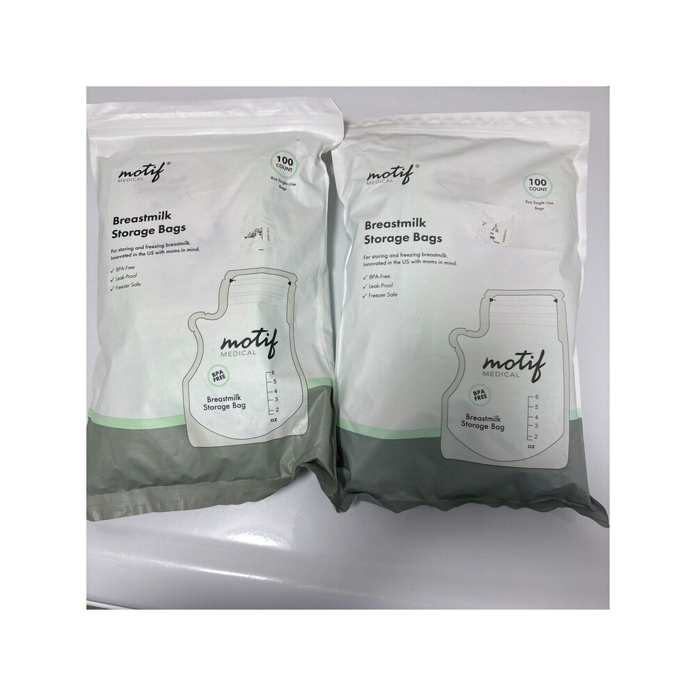 200 Motif Medical Breast Milk Storage Bags Lot Of 2 Packs 200 Total 8 oz Bags